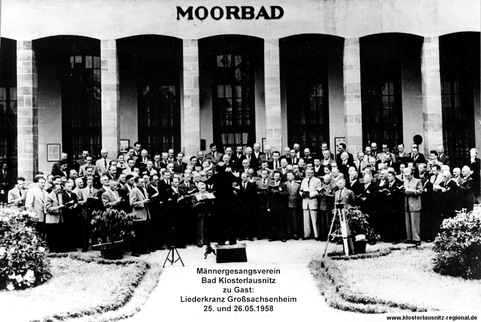 25. und 26.05.1958 Mänergesangsverein Bad Klosterlausnitz mit Gastchor "Liederkranz Großsachsenheim". 