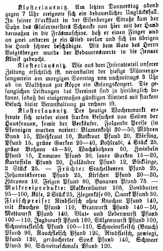 1927-07-30 Kl verschiedenes