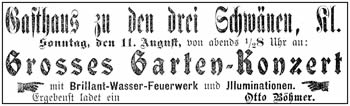 11.08.1907 ein großes Gartenkonzert 
