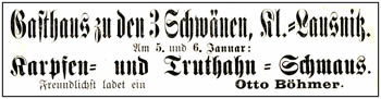 Am 04.01.1908 zu einem großen Karpfen- und Truthahnschmaus eingeladen wurde.