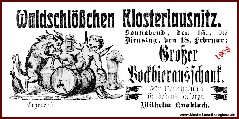 Bockbierausschank 1908