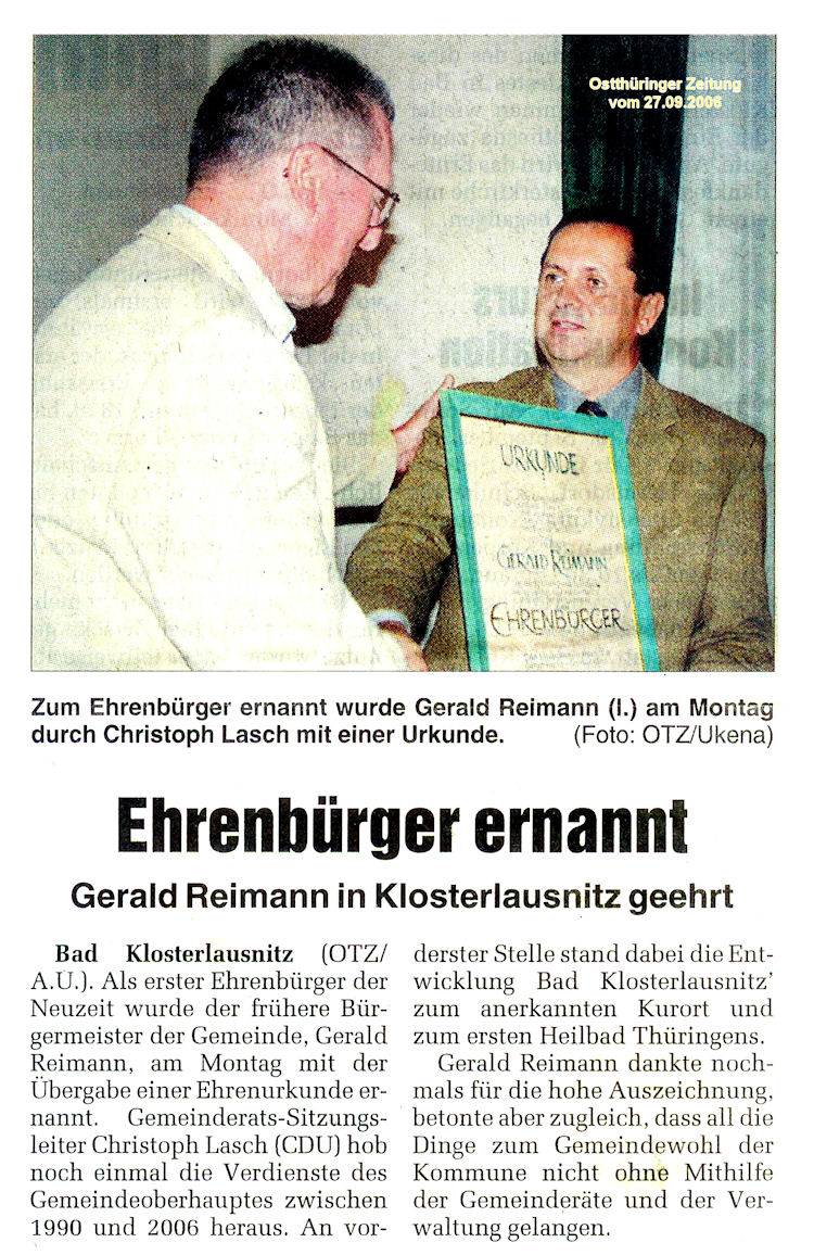 Ehrenbürgerschaft