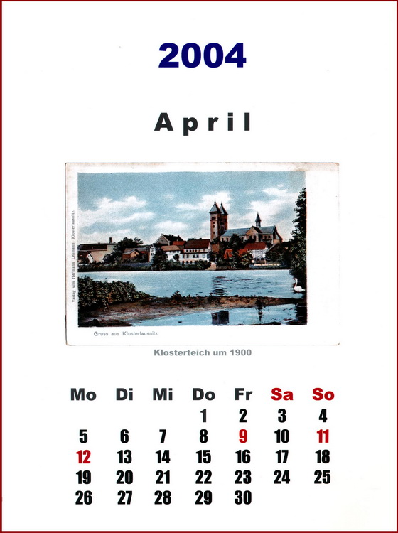 Kalender 2004 Thema Historische Ansichten