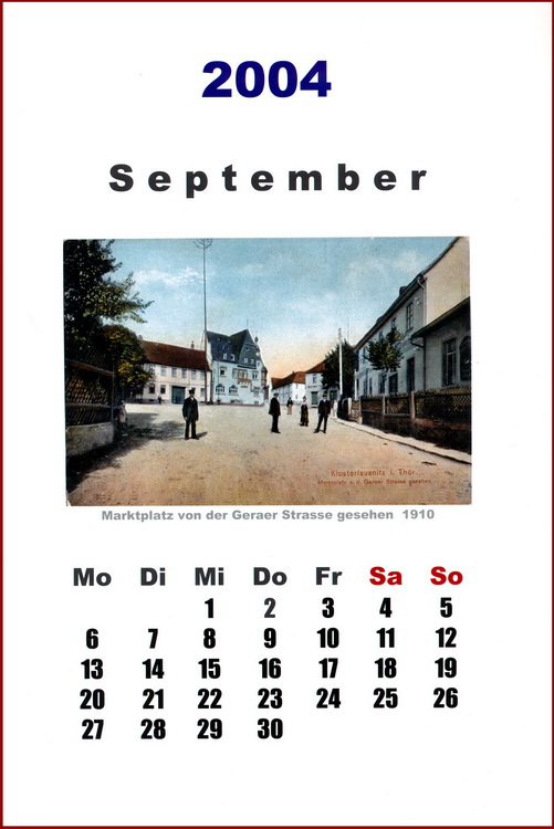 Kalender 2004 Thema Historische Ansichten