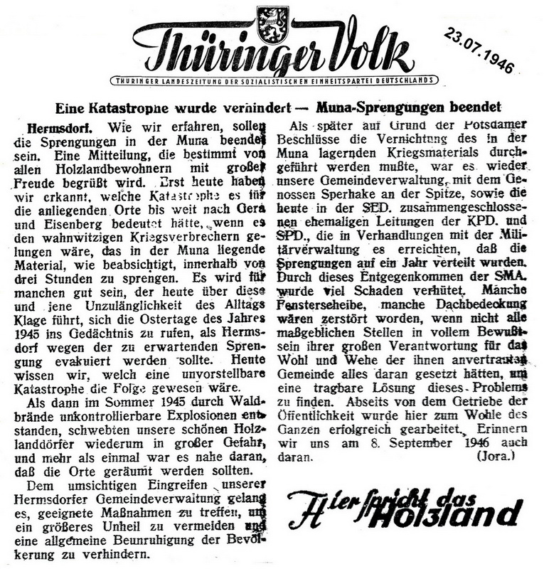 23.07.1946 Das Thüringer Volk