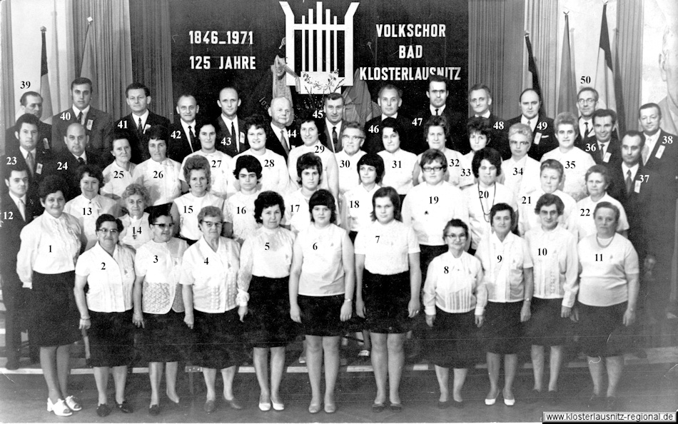 Volkschor Bad Klosterlausnitz zum 125jährigen Jubiläum 1971
