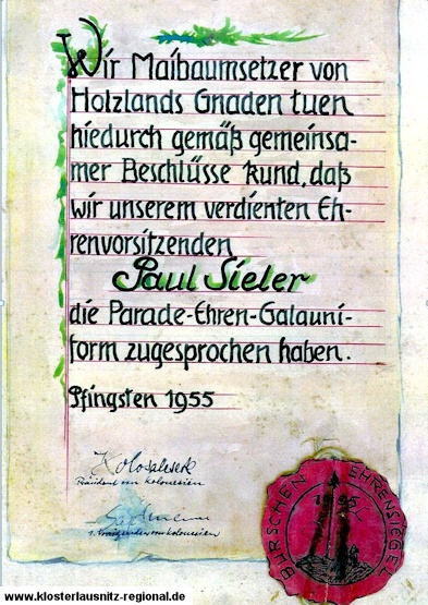 Urkunde 1955