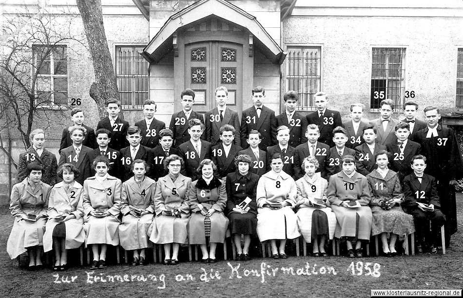 Klassenjahrgang 1950 - 1958 Foto 1958 Konfirmation