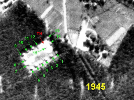 Ausschnitt aus Luftbildern von 1945